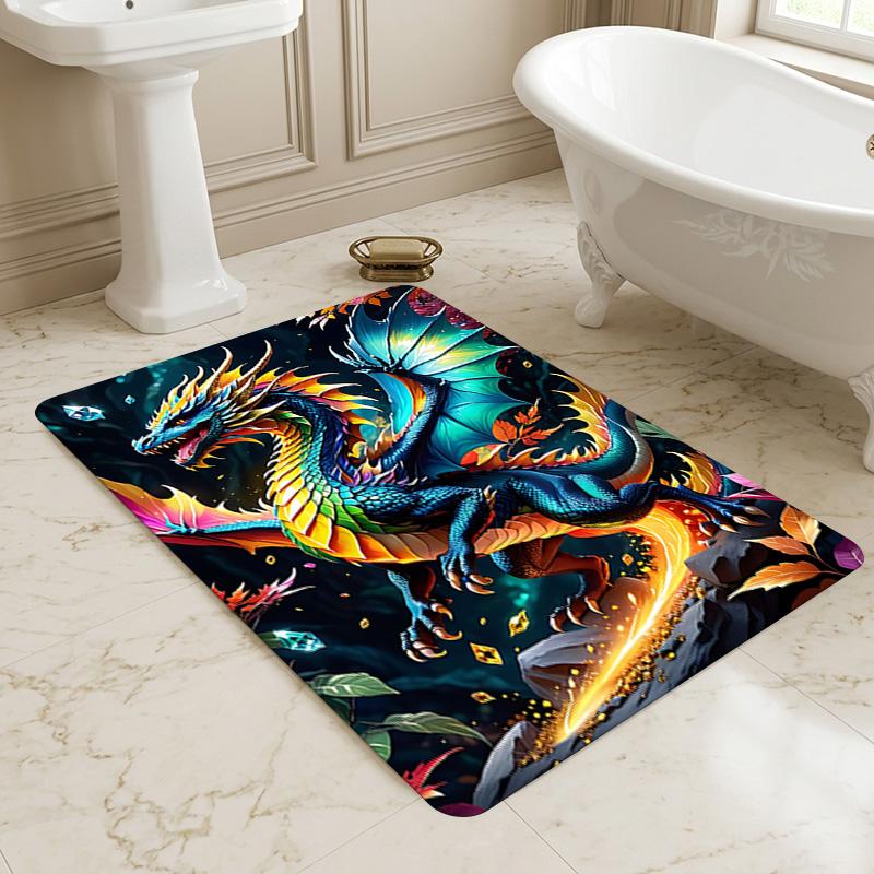 Dragon Fantasy Living Room Nonslip Area Rug Soft Carpet For Bedroom Game Playroom Sofa Office Home Decor Doormat Christmas Gift C9301733