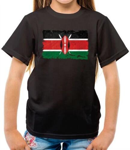 Kenya Grunge Style Flag - Kids T-Shirt - Nairobi - Flags - World - Kenyan 110