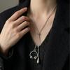 Korean hot-selling silver long earphones, pendant necklace, autumn and winter sweater chain, niche accessories, light luxury daily versatile women