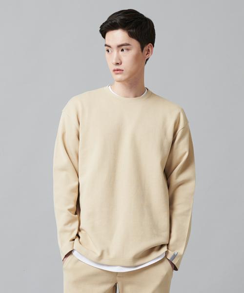Haze Long Sleeve Crew Neck T-Shirt Beige Beige/Free
