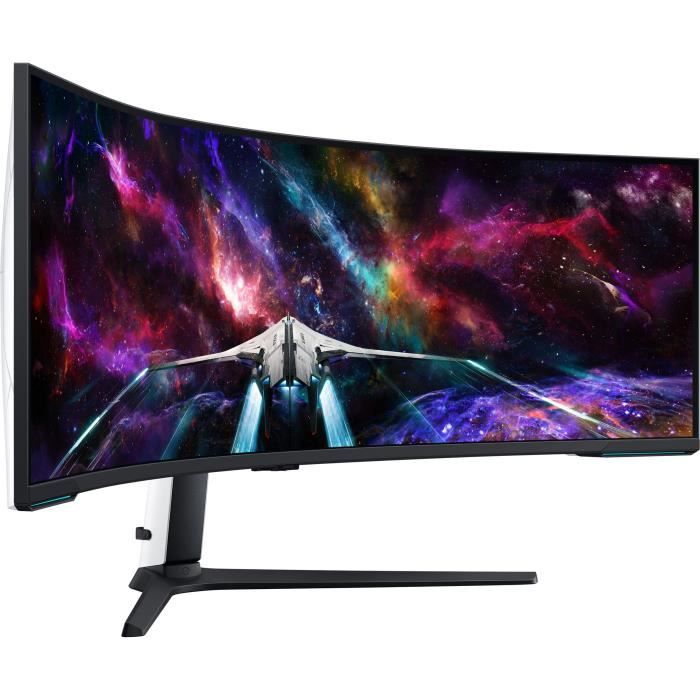 Ecran PC Gamer Incurvé - SAMSUNG - 57" - DUHD - 240Hz - Dalle VA mini LED - 1ms - Ajustable en hauteur - Odyssey Neo G9 G95NC