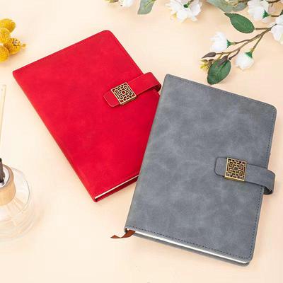 Minimalist A5 Multi-Color Notebook with Chinese Character Buckle Closure - Skin-Friendly for Office & Meeting Notes