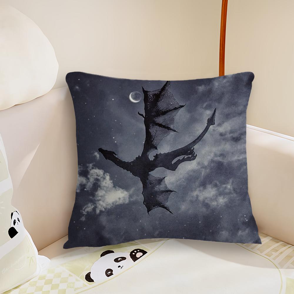 F-Fourth W-Wing Dragon Pillow Case Living Room Sofa Cushion Cover Suitable For Home Bedroom Room Decoration