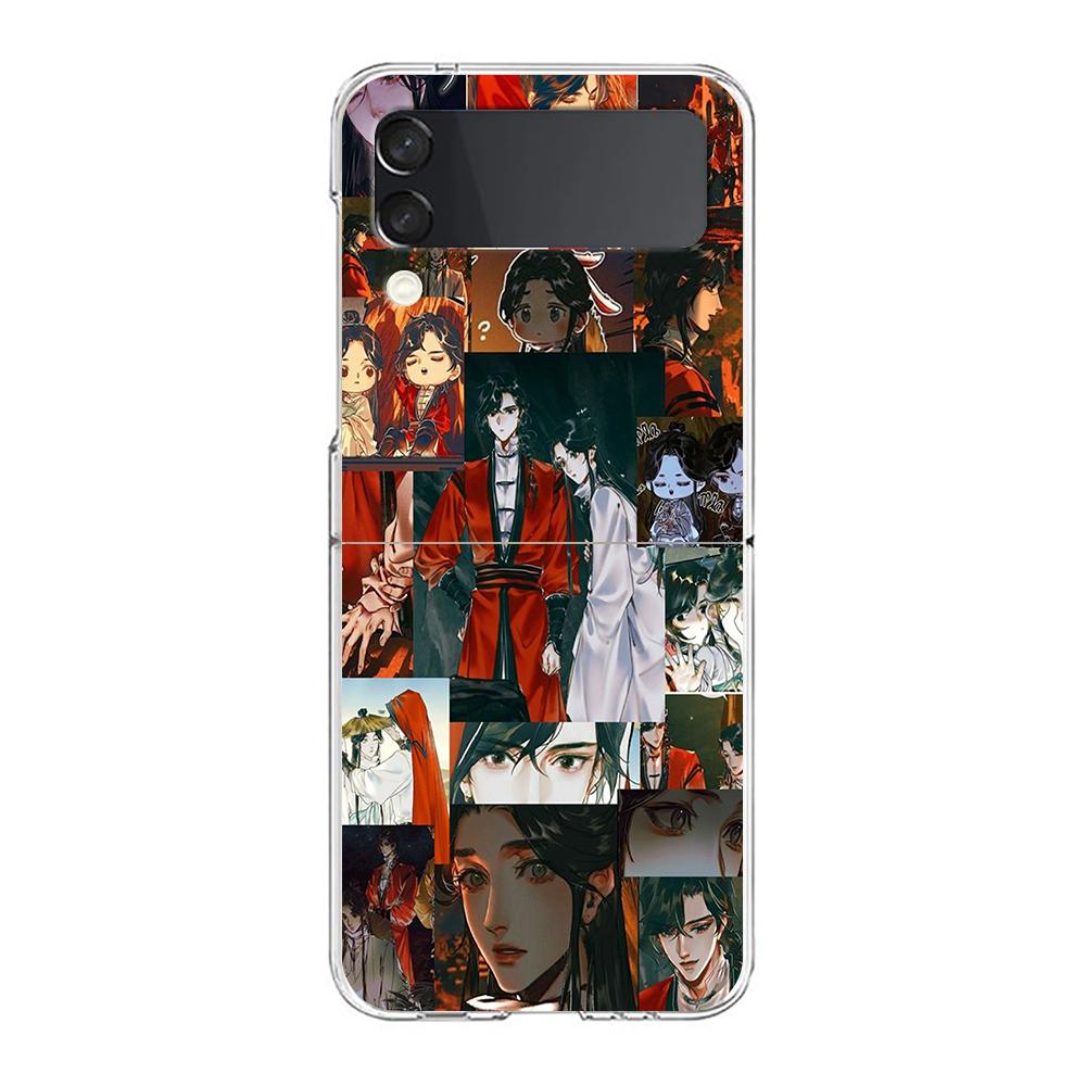Heaven Official's Blessing Handyhülle Für Samsung Galaxy Z Flip 3 4 5 Hart Faltbar Transparent PC Bumper Für Samsung Z Flip3 Hülle