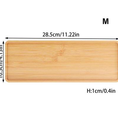 Minimalist Bamboo Teacup Serving Tray