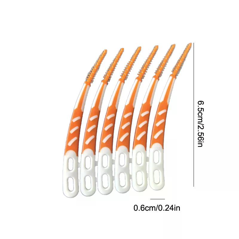 1/5 Box Interdental Silicone Brushes Teeth Stick Toothpicks Interdental Brushes Dental Cleaning Brush Teeth Care Dental Floss