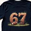 Football Six Seven Meme Funny Drip American Football Tee, Playful Game Day Humor Shirt for Fans, Trendy Meme Style Graphic for Casual