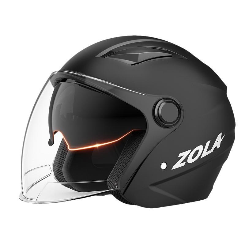 Men's Winter Electric Bicycle Helmet with Anti-Fog and Double Visor, 3C Certified, Korean Style for Motorcycles and Scooters.