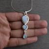 Natural Moonstone Pendant, Handmade Pendant, 925 Sterling Silver Pendant, Multi Stone Pendant, Anniversary Pendant