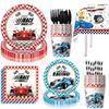 Racing Theme Party Supplies Racing Party Decoration Disposable Tableware Tissue Paper Cup Tablecloth
