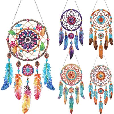 Attrape-rêves Plat 2D DIY Suspendu Kits d'Art Diamant Forme Spéciale Pendentif Art Diamant Ensemble Peinture Diamant Décoration Murale Porte