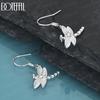 925 Sterling Silver Dragonfly AAA Round Zircon Pendant Earrings Fashion Wedding Jewelry