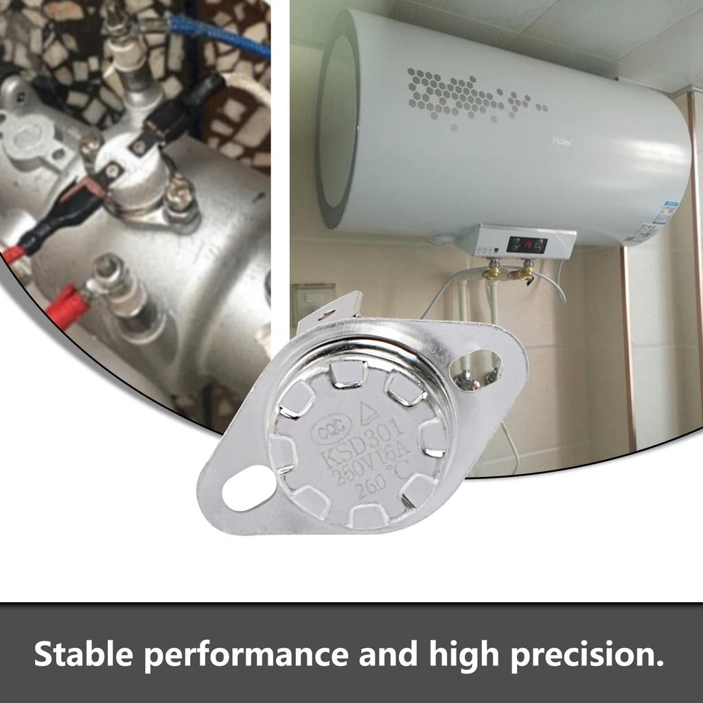 Aopin Termiczny Wyłącznik Kontrolny KSD301 Zwykle Zamknięty NC260 Stopni 250V 16A Termostat Piekarnika do Tostów Wyłącznik Temperatury - 4 Stopnie