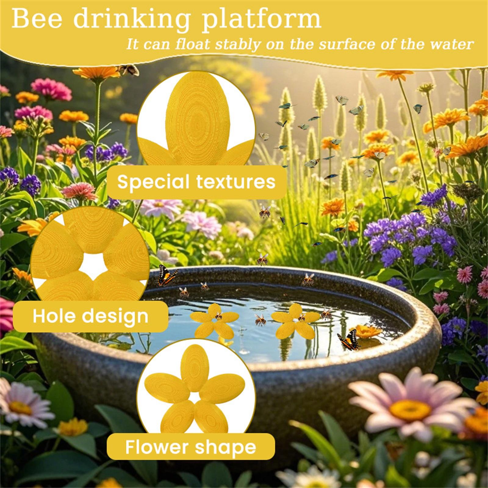 Bee Drinking Floating Flower Garden Bee Insect Drinker Plastic One Size