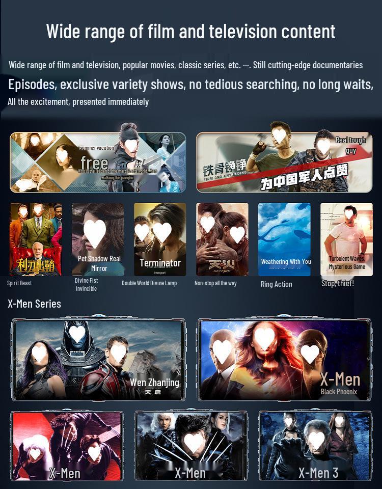 2024 4K HD 5G Wireless Set-Top Box for Elders with Screen Casting
