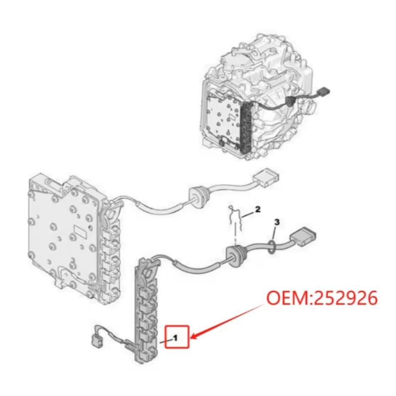 Automotive Wiring Harness Accelerated Shifting Response With Quick Installation 252926 For 307SW 308CC 308SW 208 406 407