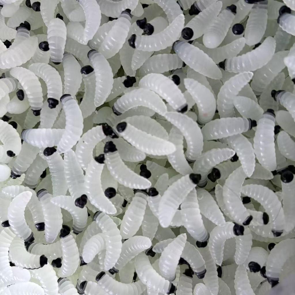 2cm/0.4g Maggot Mealworm Soft Plastic Bionic Lure - Imitation Bait for Fishing