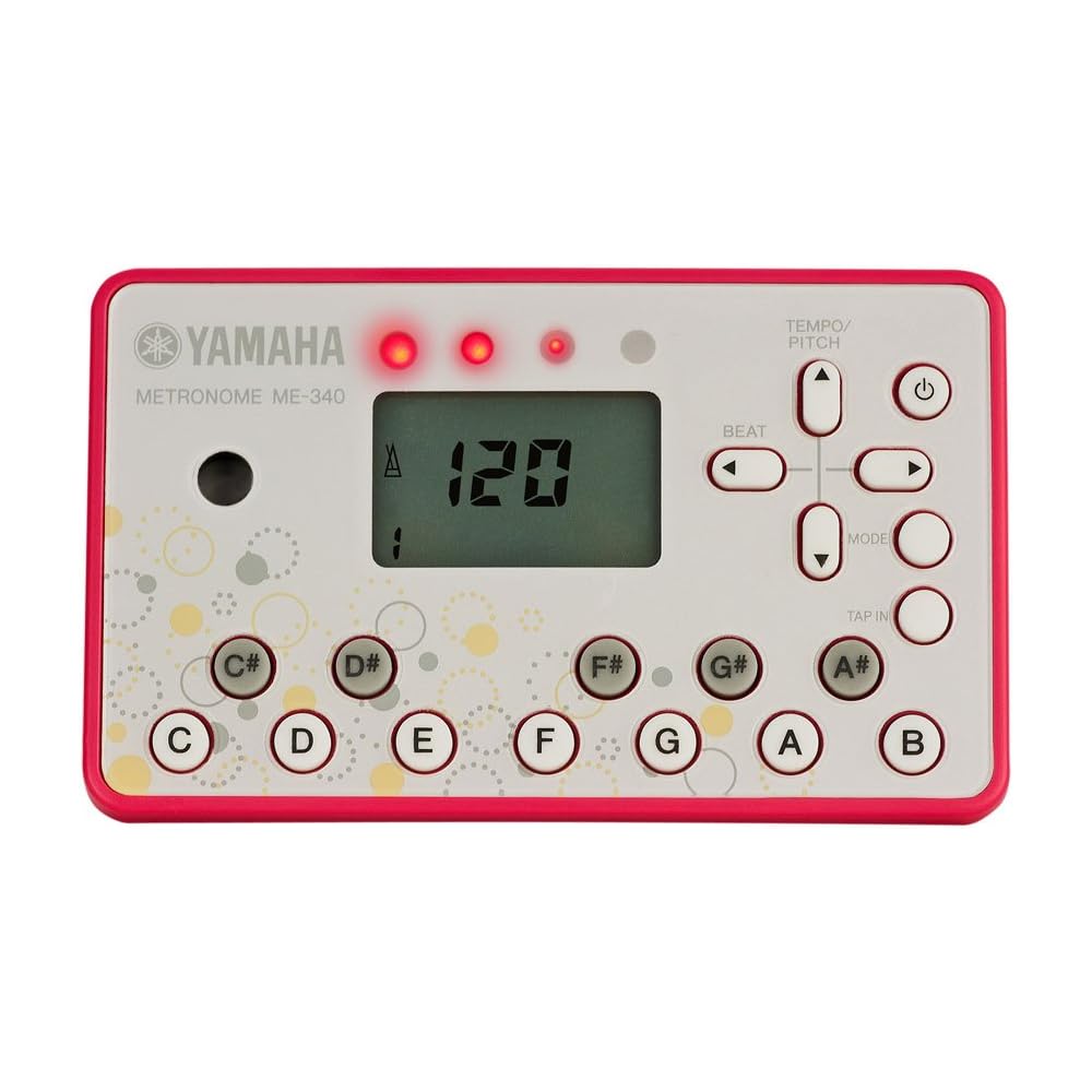 Yamaha ME-340 Digital Metronome Pearl White Compact Music Accessory