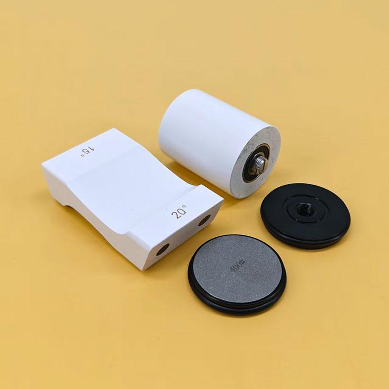 Rolling Knife Sharpener For Straight Edge Knife Sharpener Kit With 15/20° Degree Magnetic Angle For Kitchen Knives Whetstone Set