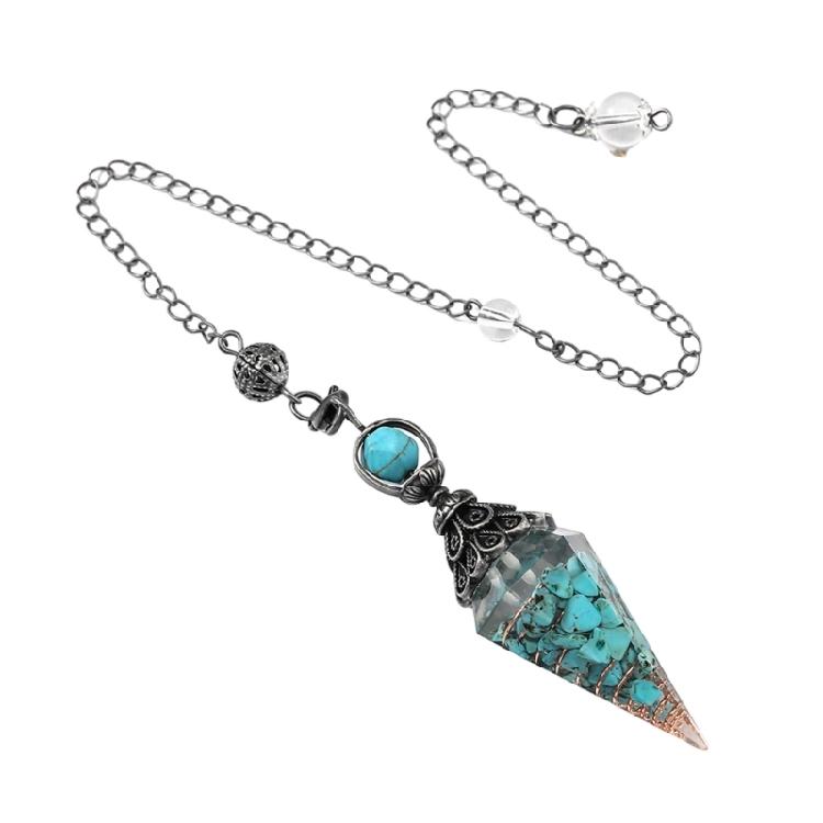 Pêndulos de Cristal Lápis-lazúli Místicos, para Praticantes de Reiki Suprimento para Cerimônias de Bruxaria Pêndulos Pedra Radiestesia