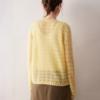 2025 A/W Women's Round Neck Wave Pattern 100% Cashmere Cardigan Sweater
