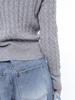 Chaenseseunoi Wide Round Neck Cable Knit Gray/W251Tp07Gr