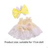 2 Stück Mini 6 Zoll Puppenkleidung mit Schleife, Kopfschmuck, Rock, Outfits