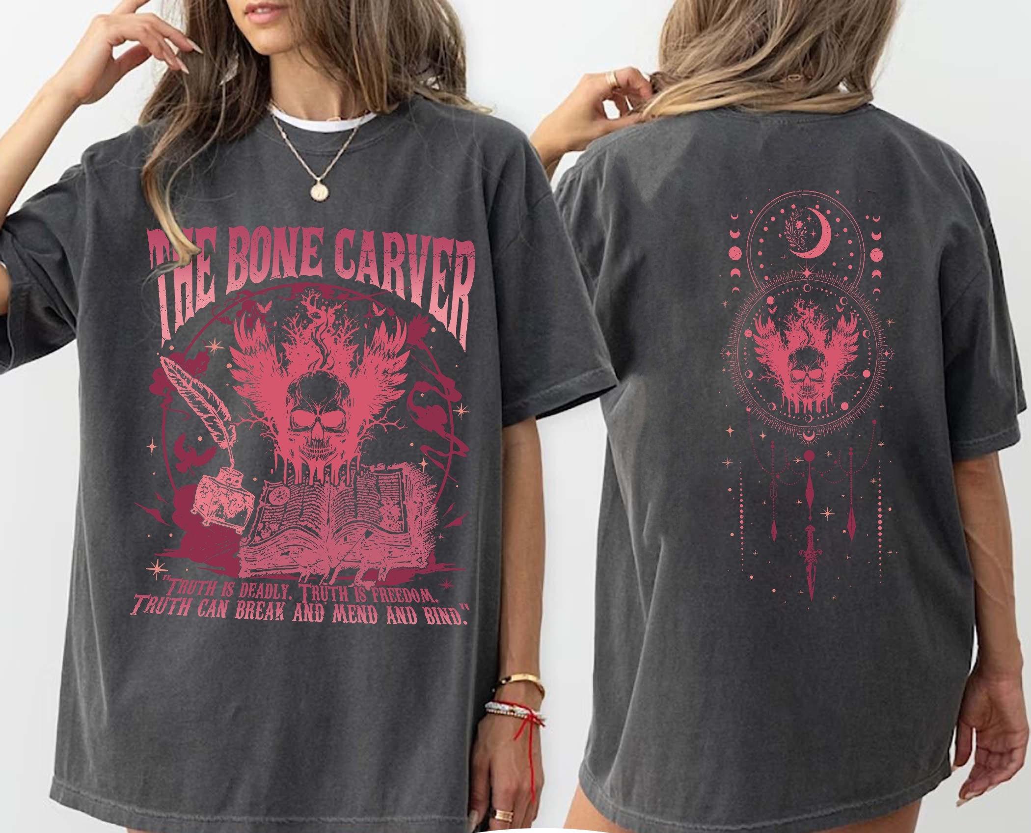 

Bone Carver Printed Tshirt SpringSummer Womens 2026 New Retro Trendy Top Neutral Short Sleeve Comfortable Tshirt S