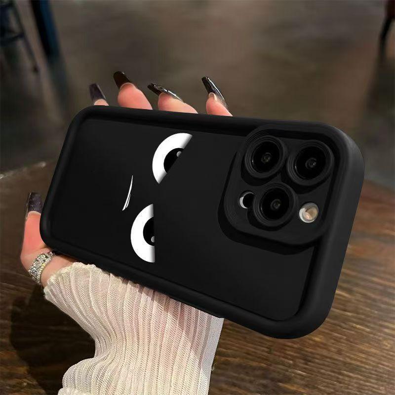 Fierce-looking face phone case for Apple 17 Pro, iPhone 16, 15 Pro, new 14 soft case, 13 creative iPhone 7