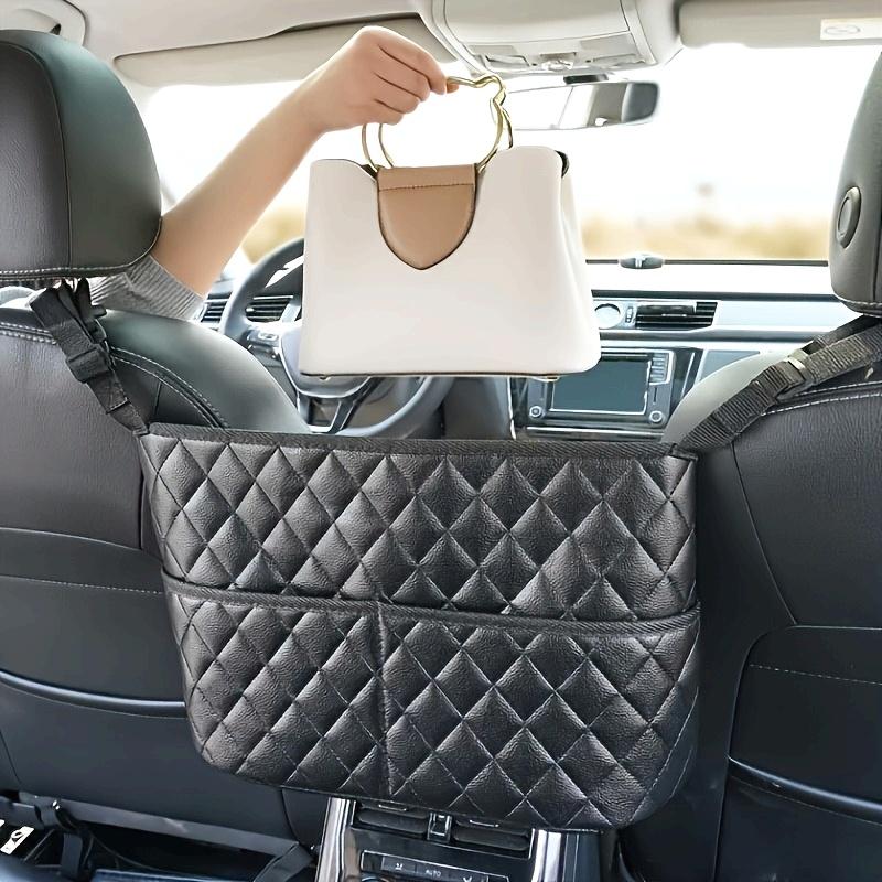 1pc Large Capacity Car Seat Back Organize- Storage Mesh Bag with Hanging Mount, Lightweight Auto Interior Accessory Organizer