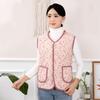 Women's V Neck Sleeveless Vest Regular Fit Vintage Floral Print Quilted Waistcoat