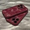 A Burgundy Floral with Light Brown Branches And Leaves Case For iPhone 17 Air 16 15 14 13 12 11 Pro Max XS XR X 7 8 Plus Cover