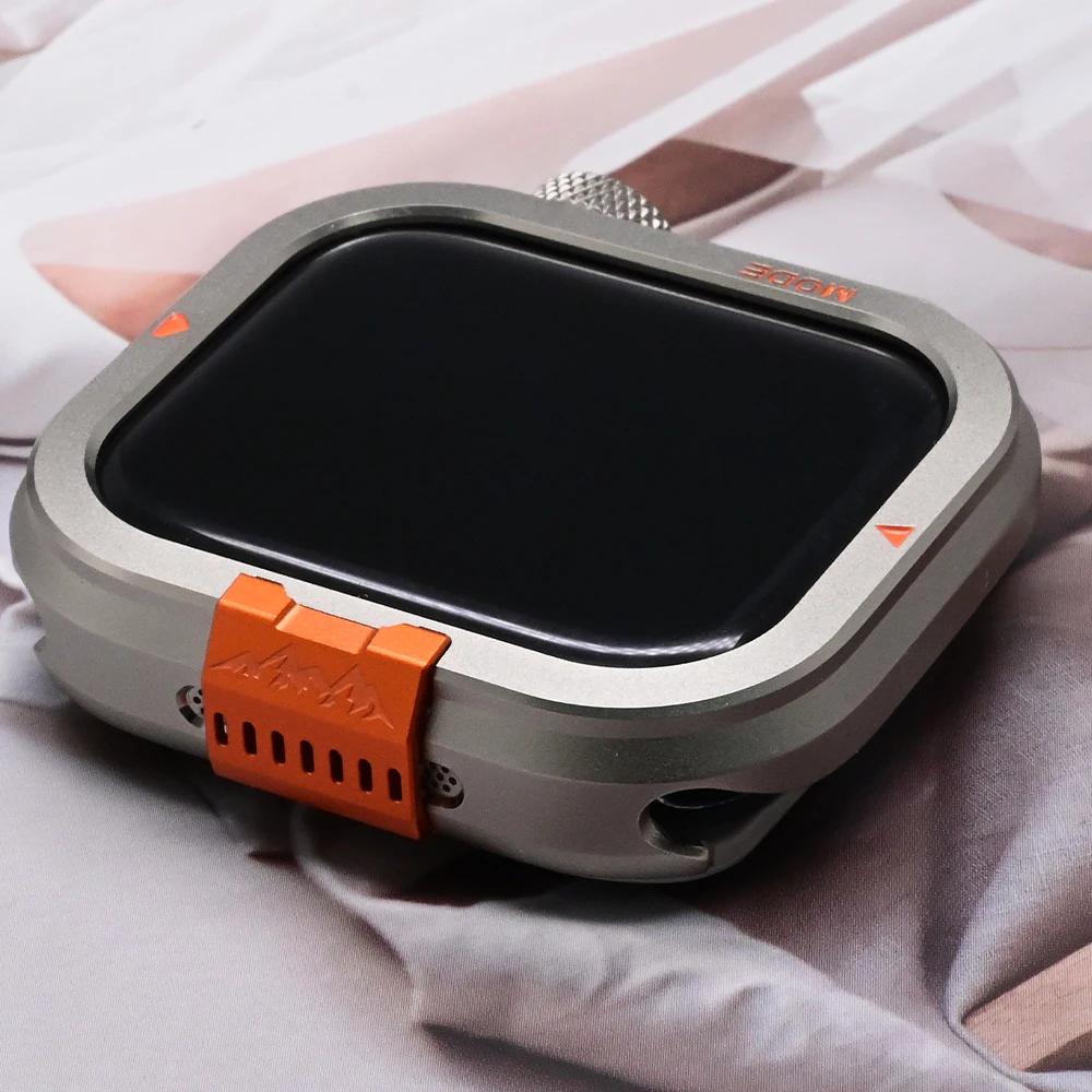 Metall-Vollschutz-Stoßfängerrahmen für Apple Watch Ultra 49mm Serie 10 46mm Aluminiumlegierung Schutzhülle für Apple Watch 46mm 49mm