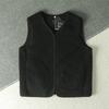 Double-Sided Fleece Thick Warm Vest Unisex Standard Fit V-Neck Casual Fashion for Men and Women To Wear in Autumn Winter