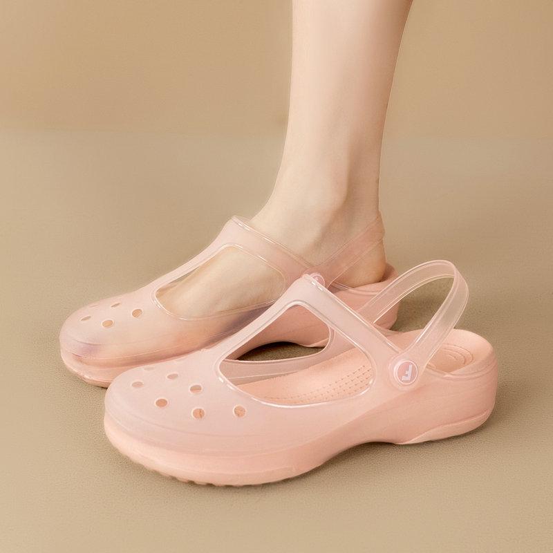2025 Summer Women's Mary Jane Jelly Sandals: Soft Sole, Non-Slip, Perfect for Beach or Garden