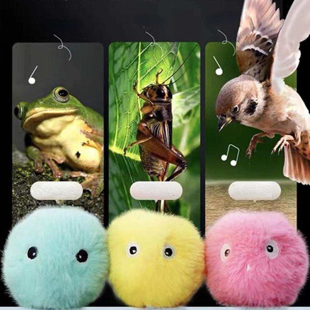 1PC Peluş Evcil Hayvanlar Topu Çağıracak Ses Kendiliğinden İyileşen Kedi Oyuncak Topu Komik Çığlık Parodi Pet Oyuncak