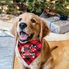 My First Christmas Dog Bandanas Small Large Pet Scarf Neckerchief for Dog Plaid Bow Ties Collar Cat Dog Xmas Scarf Accessories