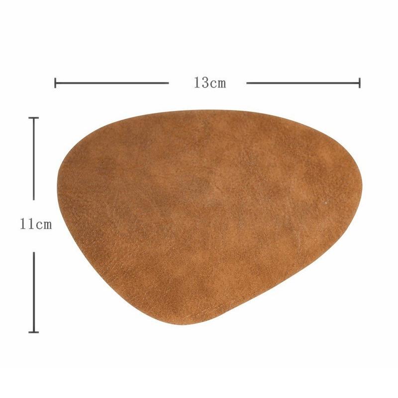 Trendy Irregular PU Leather Placemat And Coaster Waterproof And Oil-Proof Table Mats Western Restaurant Heat-Insulating Mats