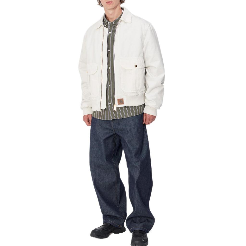 Carhartt WIP Diamond Quilted Satin Lined Soft Casual Jacket Men jackets White I033826-0DJ-06