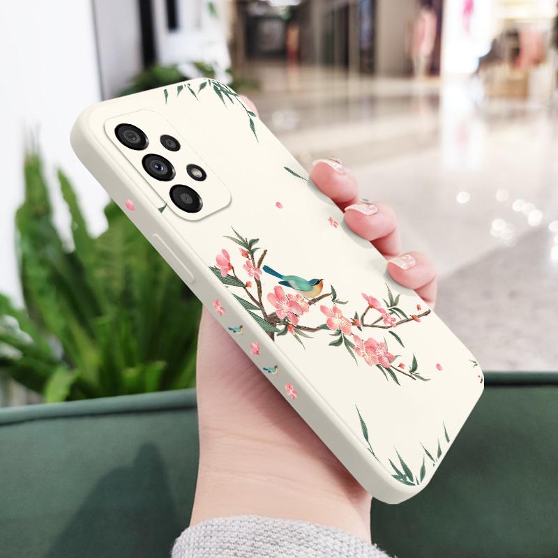 Falling Sakura Case For Samsung Galaxy A73 A53 A33 A23 A13 A03 A72 A52 A52S A32 A22 A12 A02 A02S A71 A51 A31 A21S 4G 5G Cover