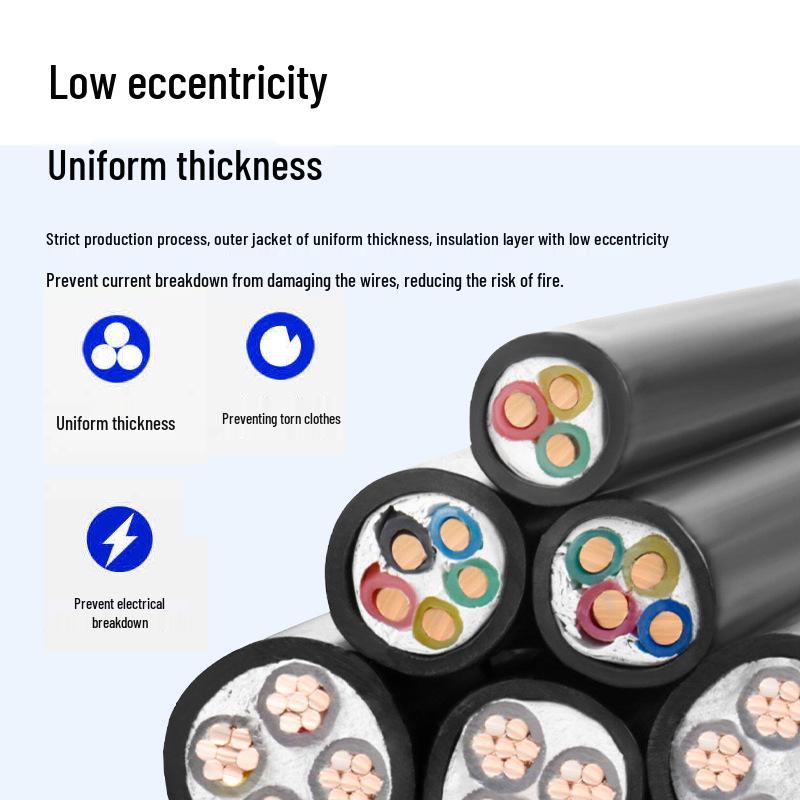 Qifan YJV Copper Core Cable - 2/3/4/5 Cores, 2.5/4/6 Sq Mm for Engineering & Industrial Power Distribution.