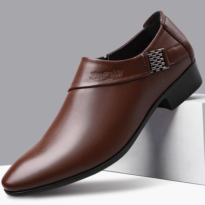 Menn PU-skinnsko Formell kjole Sko for menn Plus Size Fest Bryllup Kontor Arbeidssko Slip on Business Casual Oxfords