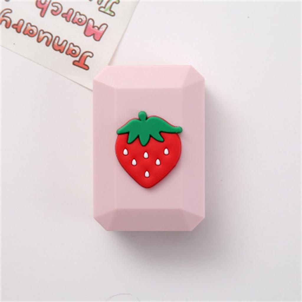 Travel Outdoor Cute Fruit Shape Storage C^ontact L^ens Holder Case Mirror Box Container
