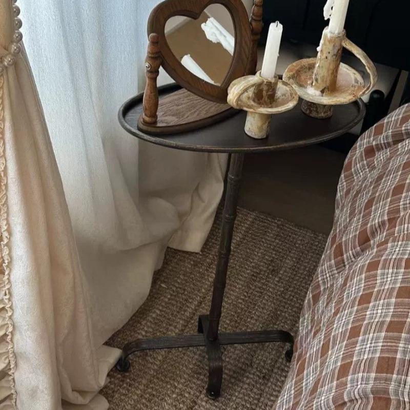 Narrow Space Side Tables Antique Coffee Table Luxury Living Room Corner Tea Tables Minimalist Bedroom Oval Table Home Furniture