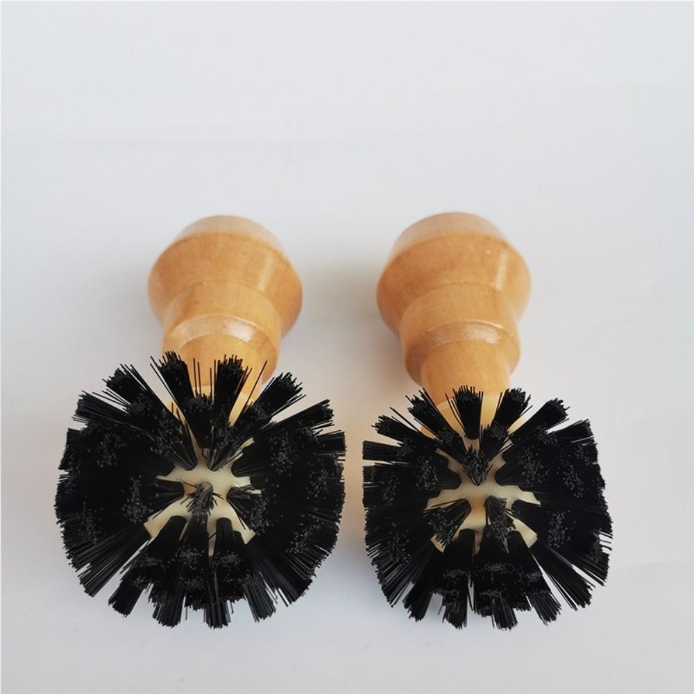 Professional Coffee Tamper Cleaning Brush Wooden Handle Coffee Machine Brush  Espresso Machine