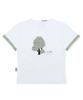 RuNaKi'Hu' Wxt099 Kumo Tomato Check Applique T-Shirt (White)