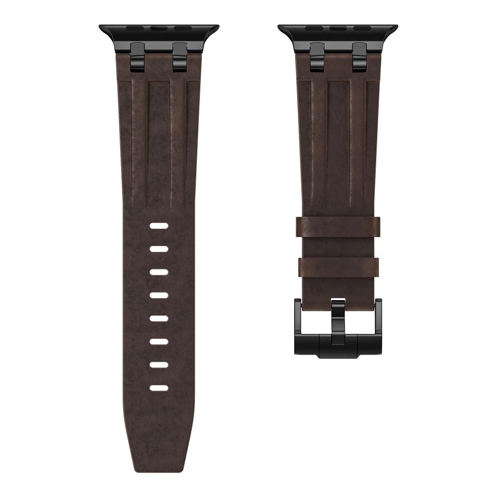 Leather Strap for Apple Watch Ultra3 2 1 49mm 46mm 45mm 44mm Series 11 10 9 8 7 6 5 4 Se Band Man Elegant Bracelet Replacement