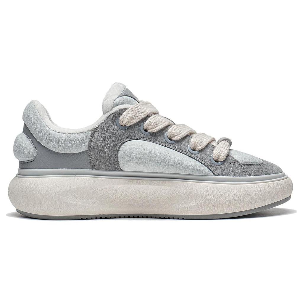Li Ning Cloud Travel C4D Non-Slip Shock Absorption Low-Top Skate Shoes Women Skate Shoes Gray AZGT090-3
