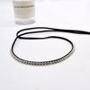 Sparkling Rhinestone Choker Necklace Black Velvets Rope Bowknot Necklace Adjustable Collar Chain Unique Jewelry Ornament