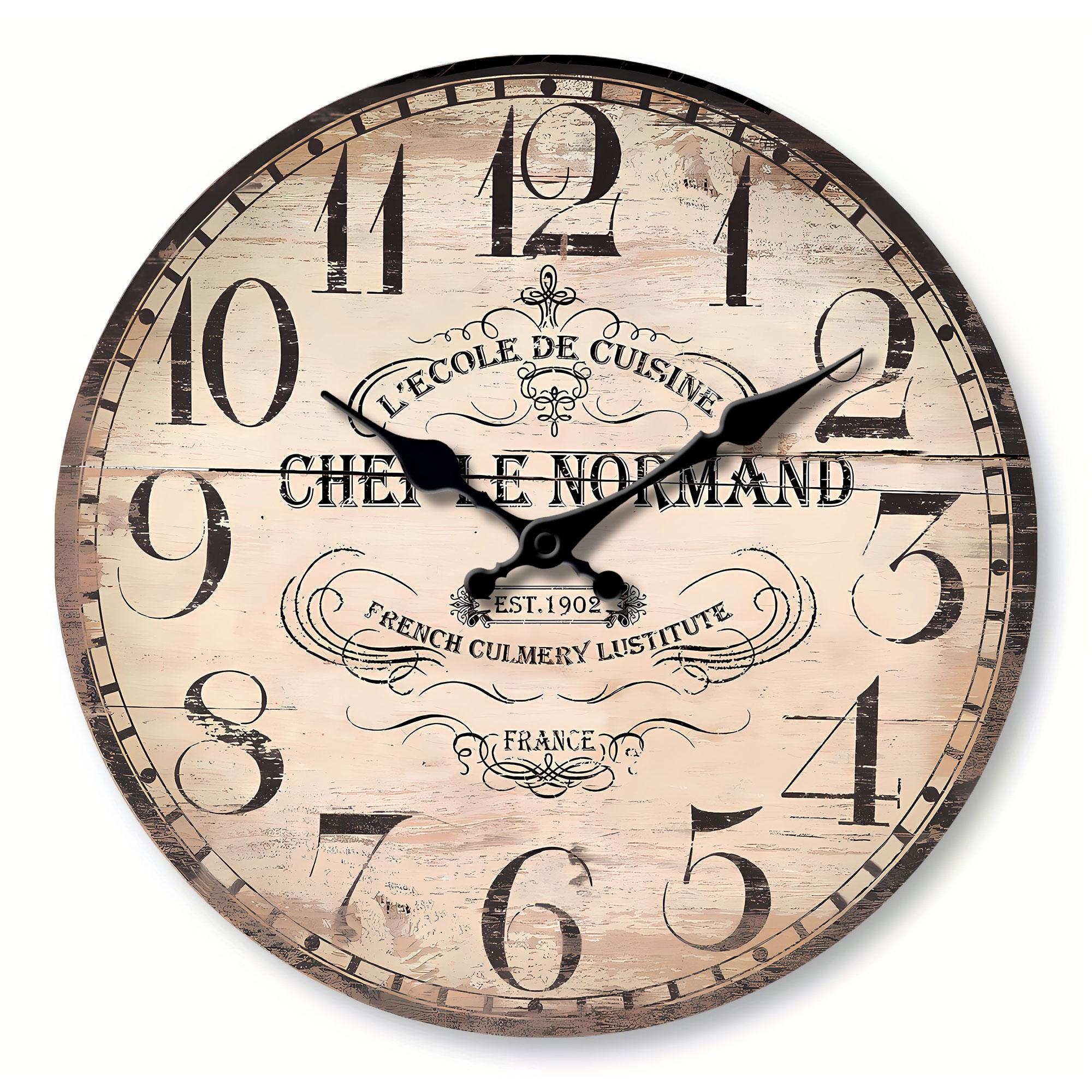 A Wooden Wall Clock Without Ticking Sound. Suitable For Bedrooms Living Rooms. A Great Gift For Friends Family. (as the picture,10 inch)